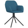Chaises pivotantes à manger lot de 2 Bleu Velours 
