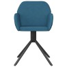 Chaises pivotantes à manger lot de 2 Bleu Velours 