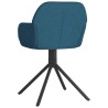 Chaises pivotantes à manger lot de 2 Bleu Velours 