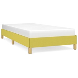 Cadre de lit sans matelas vert 100x200 cm tissu 