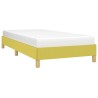 Cadre de lit sans matelas vert 100x200 cm tissu 