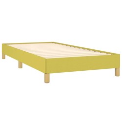 Cadre de lit sans matelas vert 100x200 cm tissu 