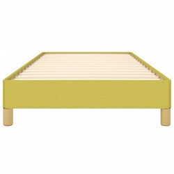 Cadre de lit sans matelas vert 100x200 cm tissu 