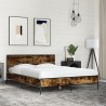 Cadre de lit sans matelas chêne fumé 120x190 cm 