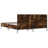 Cadre de lit sans matelas chêne fumé 120x190 cm 