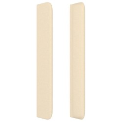 Tête de lit avec oreilles Crème 147x16x118/128 cm Tissu 