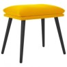 Chaise de relaxation avec repose-pied Jaune moutarde Velours 