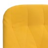 Chaise de relaxation avec repose-pied Jaune moutarde Velours 