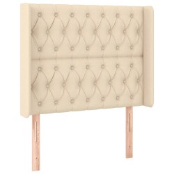 Tête de lit à LED Crème 93x16x118/128 cm Tissu 