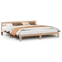Cadre de lit sans matelas 200x200 cm bois massif de pin 