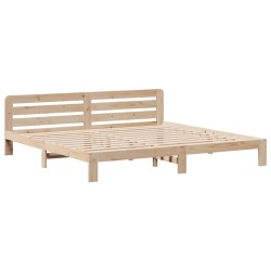 Cadre de lit sans matelas 200x200 cm bois massif de pin 