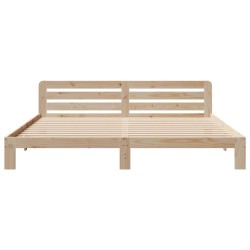 Cadre de lit sans matelas 200x200 cm bois massif de pin 
