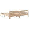 Cadre de lit sans matelas 200x200 cm bois massif de pin 