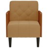 Fauteuil avec accoudoirs marron 55 cm velours 
