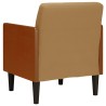 Fauteuil avec accoudoirs marron 55 cm velours 
