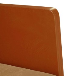 Fauteuil avec accoudoirs marron 55 cm velours 