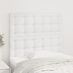 Têtes de lit 2 pcs Blanc 80x5x78/88 cm Similicuir 