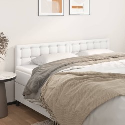 Têtes de lit 2 pcs Blanc 80x5x78/88 cm Similicuir 