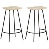 Tabourets de bar lot de 2 bois de manguier massif 