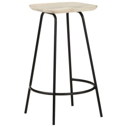 Tabourets de bar lot de 2 bois de manguier massif 