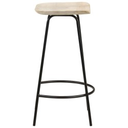 Tabourets de bar lot de 2 bois de manguier massif 