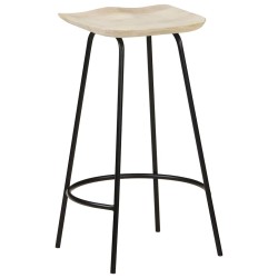 Tabourets de bar lot de 2 bois de manguier massif 