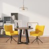 Chaises pivotantes à manger lot de 2 Jaune Velours 
