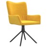 Chaises pivotantes à manger lot de 2 Jaune Velours 