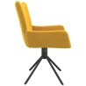 Chaises pivotantes à manger lot de 2 Jaune Velours 