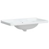 Évier salle de bain blanc 91,5x48x23 cm rectangulaire céramique 