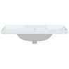 Évier salle de bain blanc 91,5x48x23 cm rectangulaire céramique 