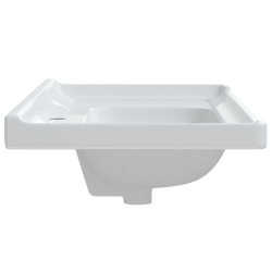 Évier salle de bain blanc 91,5x48x23 cm rectangulaire céramique 