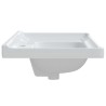 Évier salle de bain blanc 91,5x48x23 cm rectangulaire céramique 