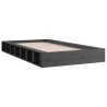 Cadre de lit sans matelas gris 135x190 cm bois massif 