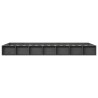 Cadre de lit sans matelas gris 135x190 cm bois massif 