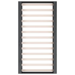 Cadre de lit sans matelas gris 135x190 cm bois massif 