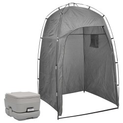 Toilette portable de camping avec tente 10+10 L 