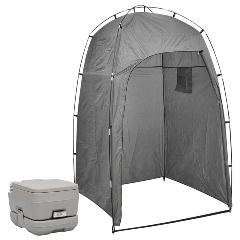 Toilette portable de camping avec tente 10+10 L 