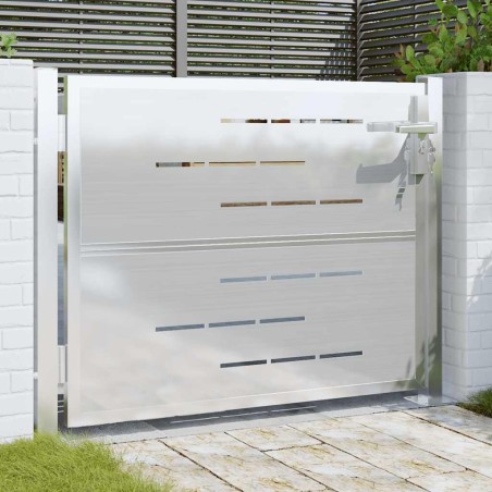 Portail de jardin 100x75 cm acier inoxydable 