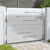 Portail de jardin 100x75 cm acier inoxydable 