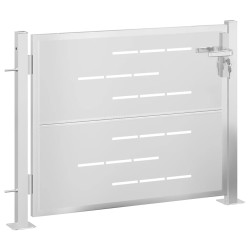Portail de jardin 100x75 cm acier inoxydable 