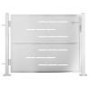 Portail de jardin 100x75 cm acier inoxydable 