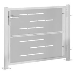 Portail de jardin 100x75 cm acier inoxydable 