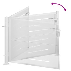 Portail de jardin 100x75 cm acier inoxydable 