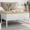 Table basse FLORO blanc 99x55,5x45 cm bois massif de pin 