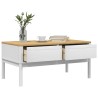 Table basse FLORO blanc 99x55,5x45 cm bois massif de pin 
