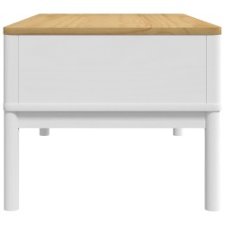 Table basse FLORO blanc 99x55,5x45 cm bois massif de pin 