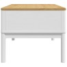 Table basse FLORO blanc 99x55,5x45 cm bois massif de pin 