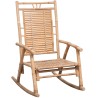 Chaise à bascule avec coussin Bambou 