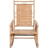 Chaise à bascule avec coussin Bambou 